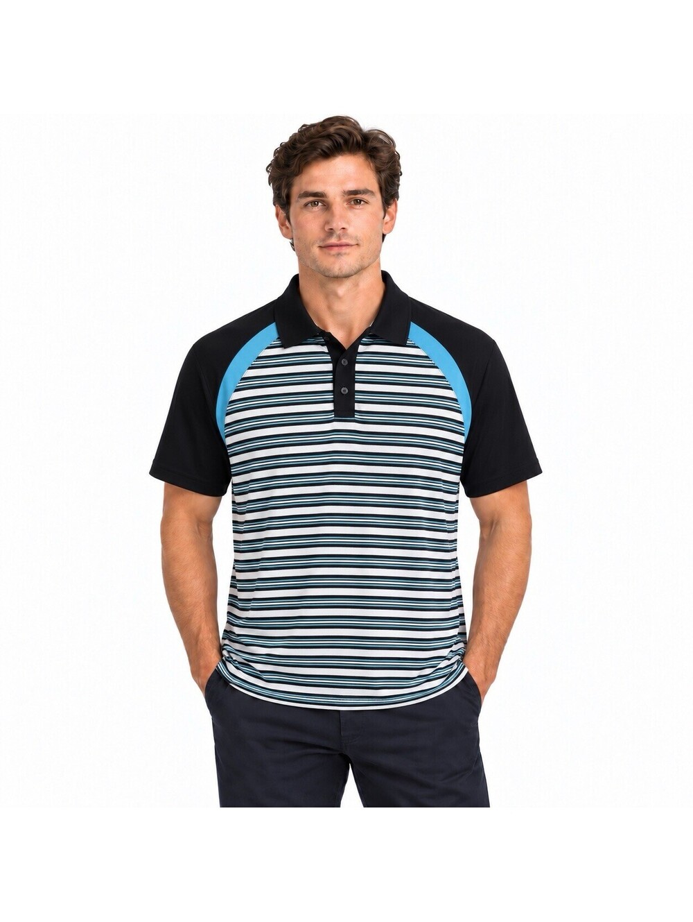 Brooks Brothers Pre Sport XL Blue Black Polo